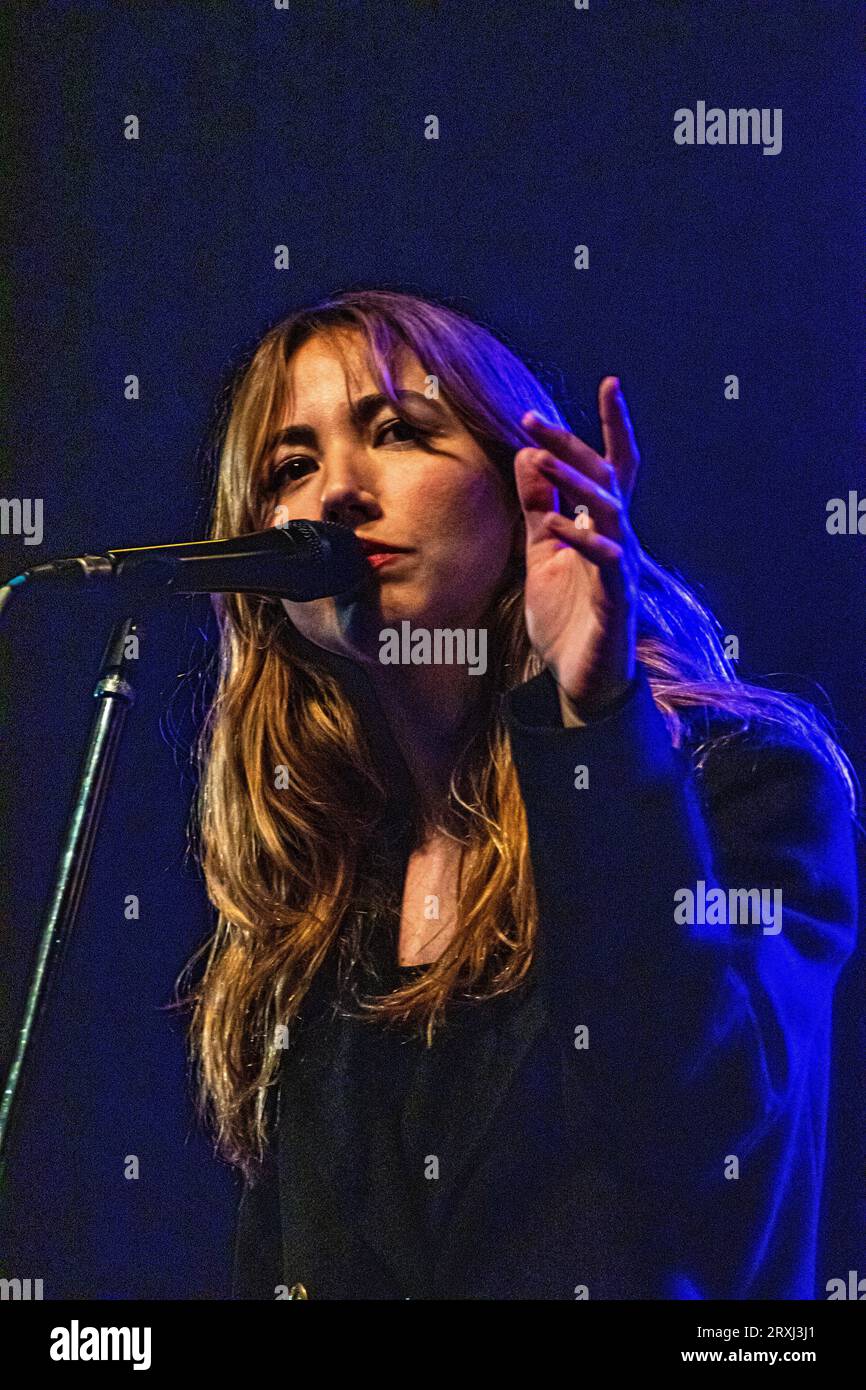 Argentine singer Delfina Campos during a show in Buenos Aires, Argentina. Stock Photo