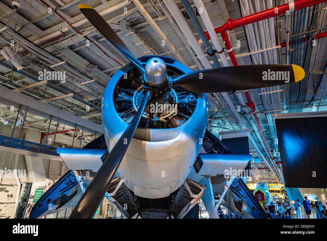 A plane's propeller, also known as an aircraft propeller or aircraft