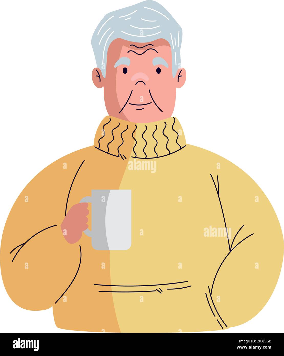 man drinking coffee cartoon Stock Vector Image & Art - Alamy