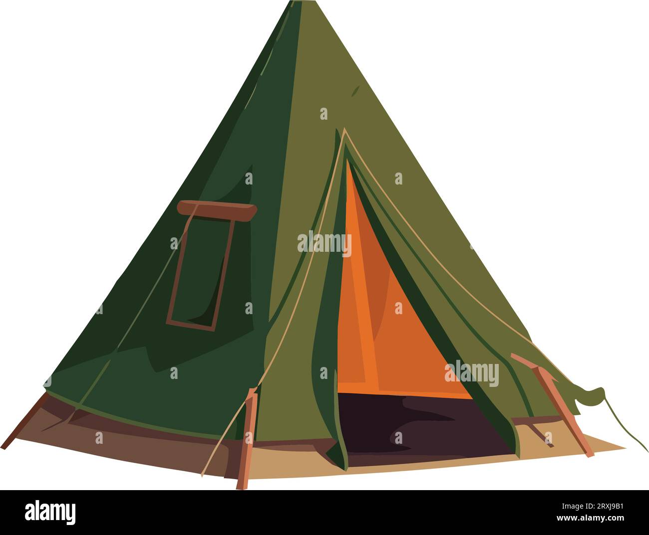 Green camping tent design over white Stock Vector Image & Art - Alamy