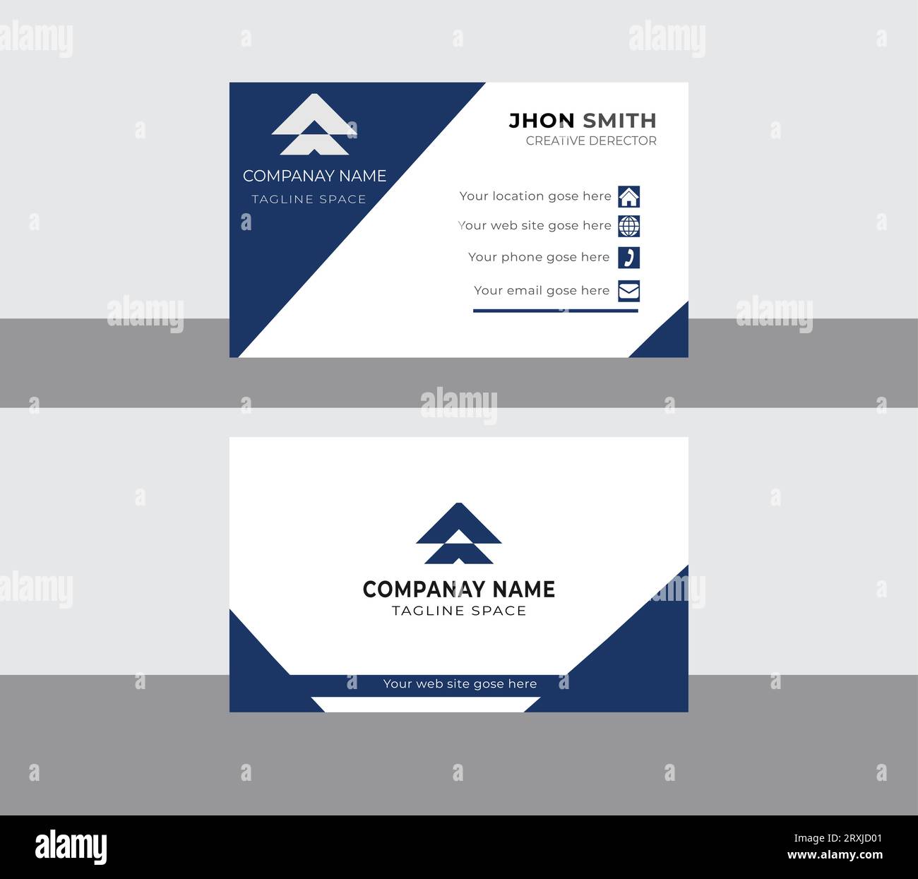 Professional creative business card design Stock Vector