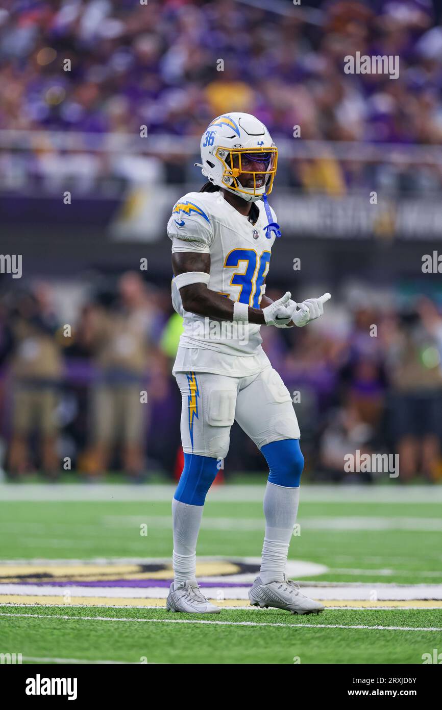 Los Angeles Chargers cornerback Ja'Sir Taylor plays against the San  Francisco 49ers during the first half of an NFL preseason football game  Friday, Aug. 25, 2023, in Santa Clara, Calif. (AP Photo/Godofredo