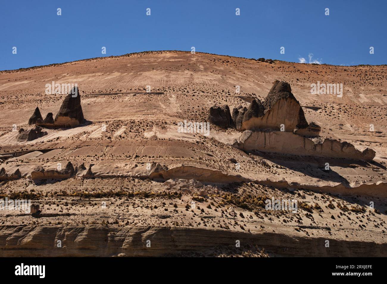 Gorgeous sandstones of Patahuasi, Peru. Elevation of 4000 m Stock Photo ...