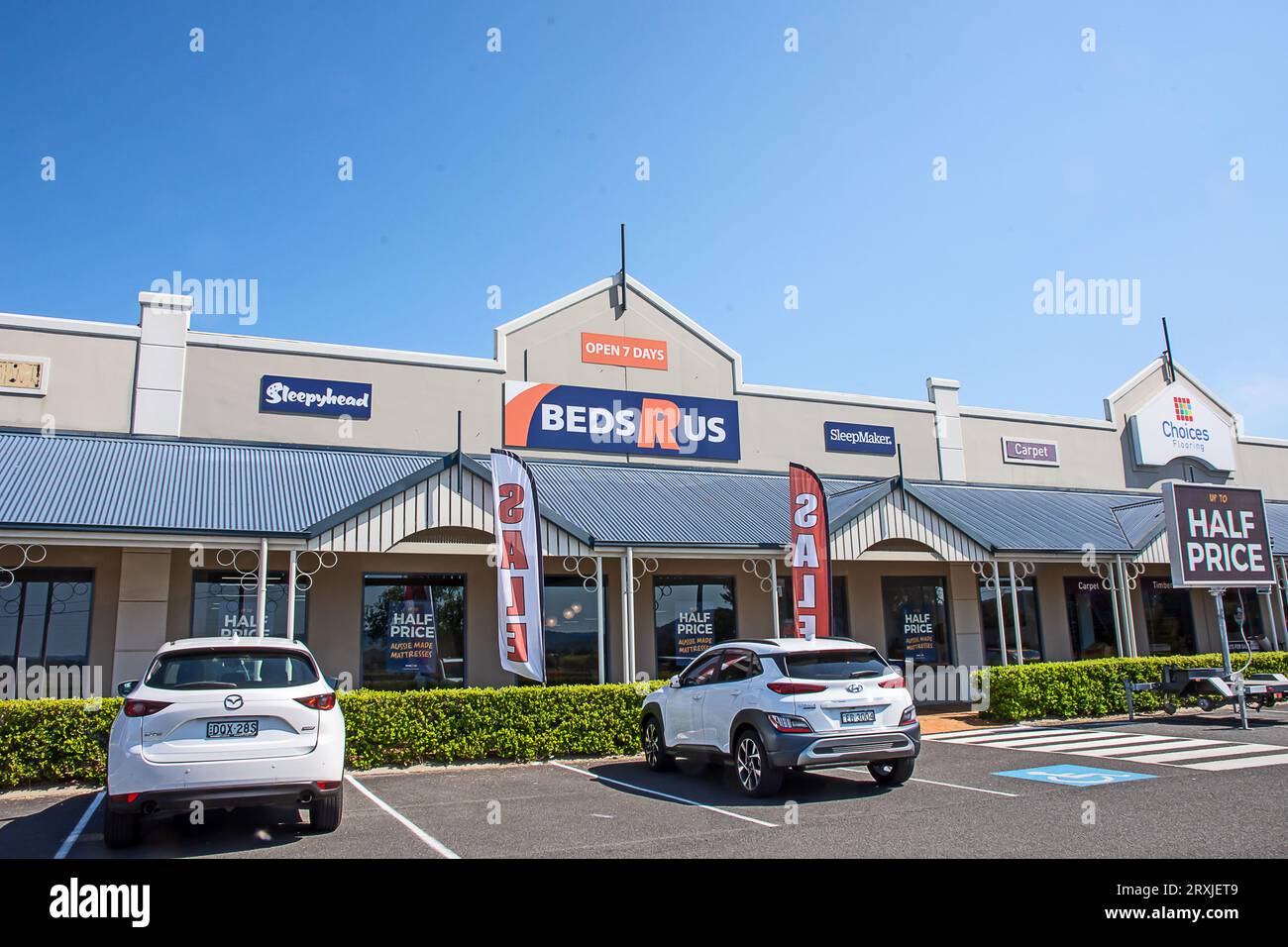 Beds R Us retail shop Tamworth Australia Stock Photo Alamy