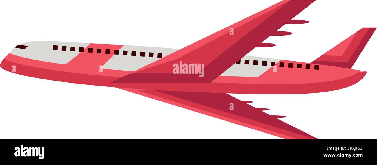 airplane flying passengers Stock Vector