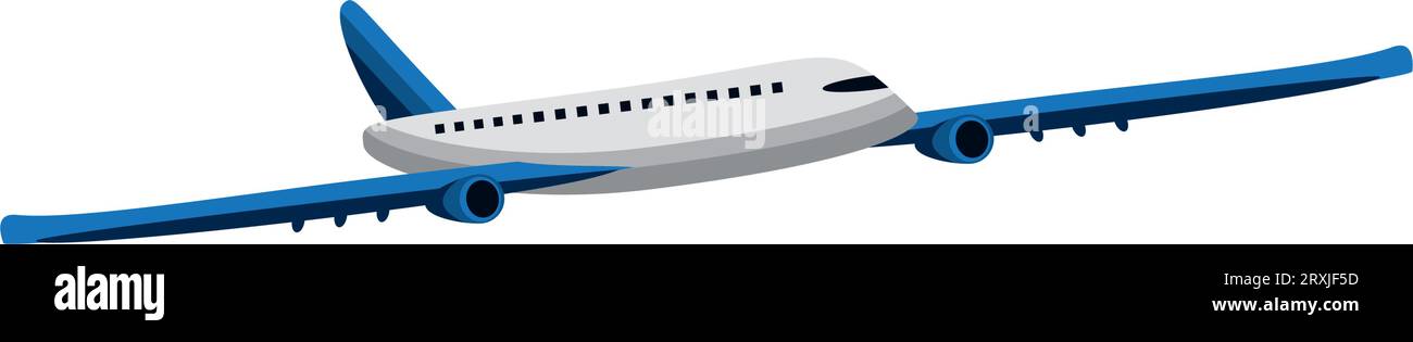 airplane flying transportation Stock Vector