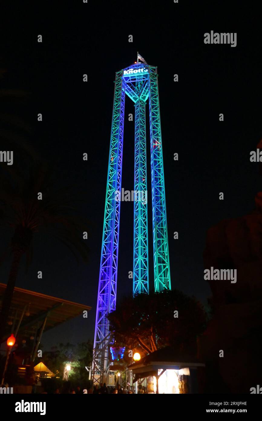 Buena Park, California, USA 24th September 2023 Supreme Scream at KnottÕs Scary Farm Halloween Halloween Haunt 50th Year at KnottÕs Berry Farm on September 243, 2023 in Buena Park, California, USA. Photo by Barry King/Alamy Stock Photo Stock Photo