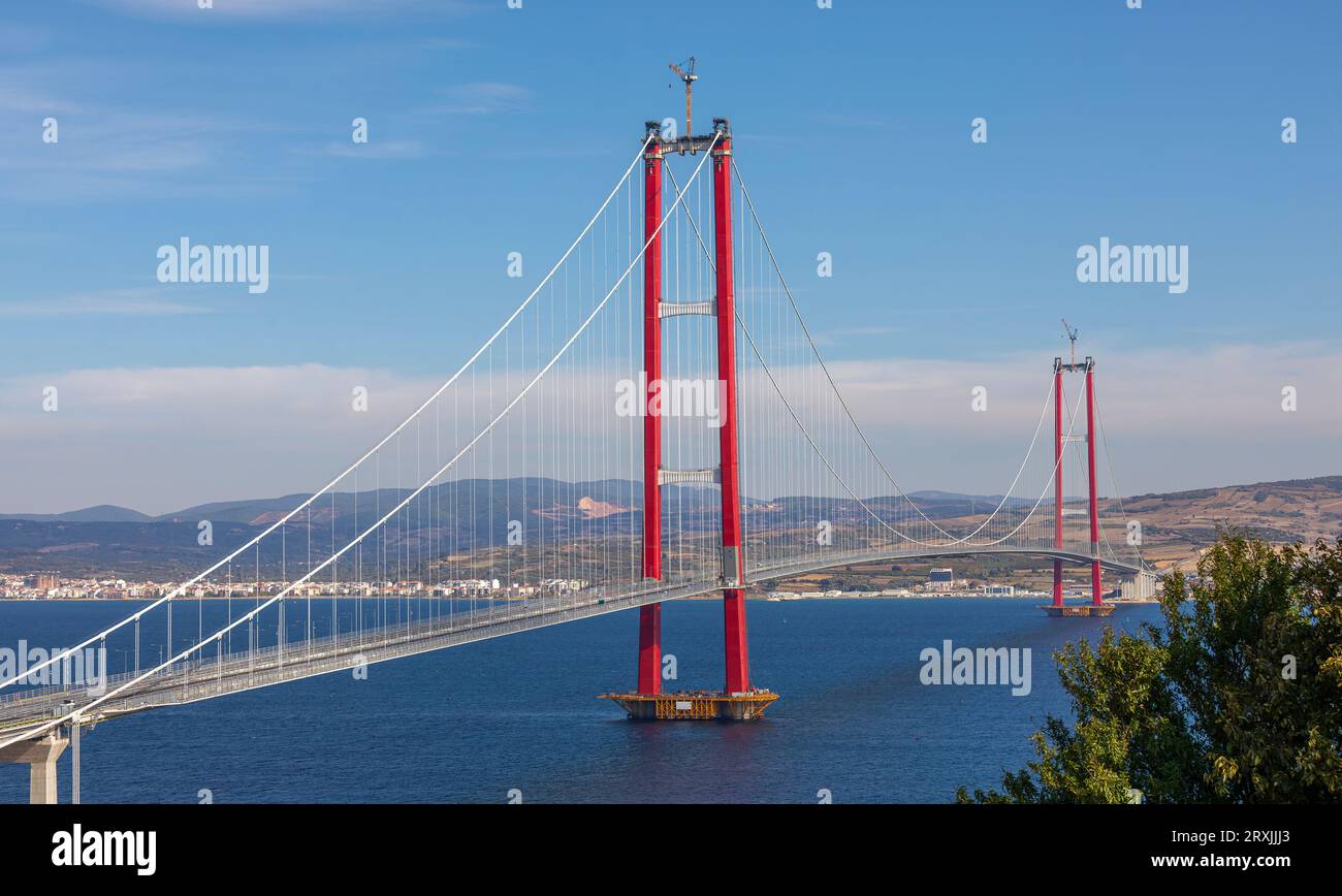 new bridge connecting two continents 1915 canakkale bridge (dardanelles