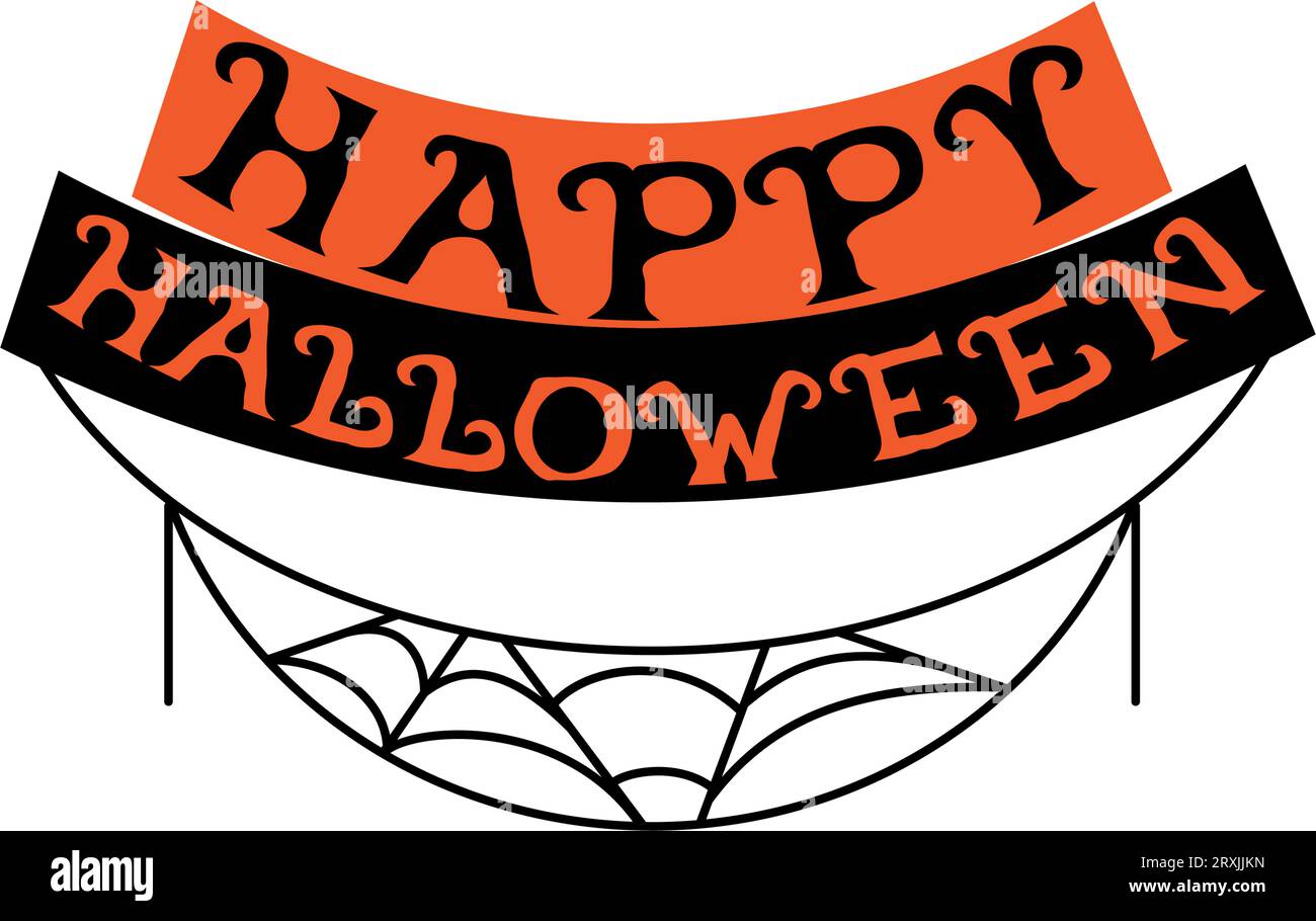 halloween lettering with spiderweb Stock Vector Image & Art - Alamy