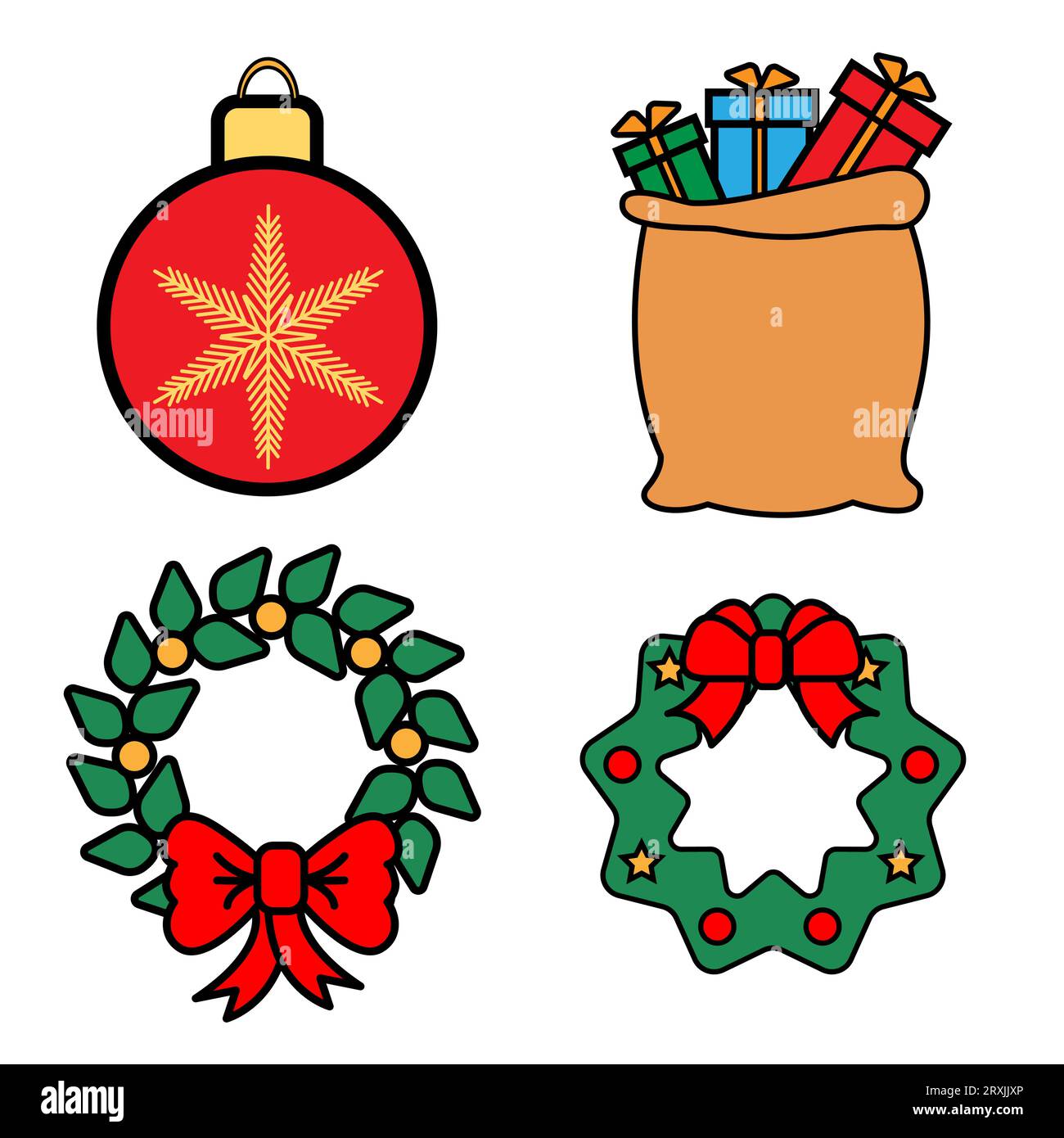 Christmas Icon, Winter Set. Vector Illustration In Flat Design Stock ...