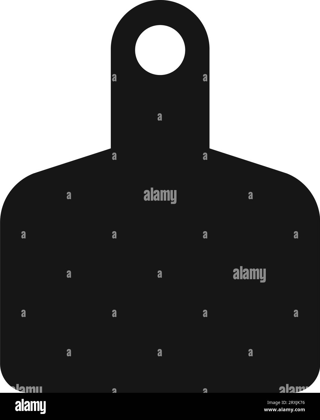 Eartag for cattle. Black identification ear label for farm animals ...