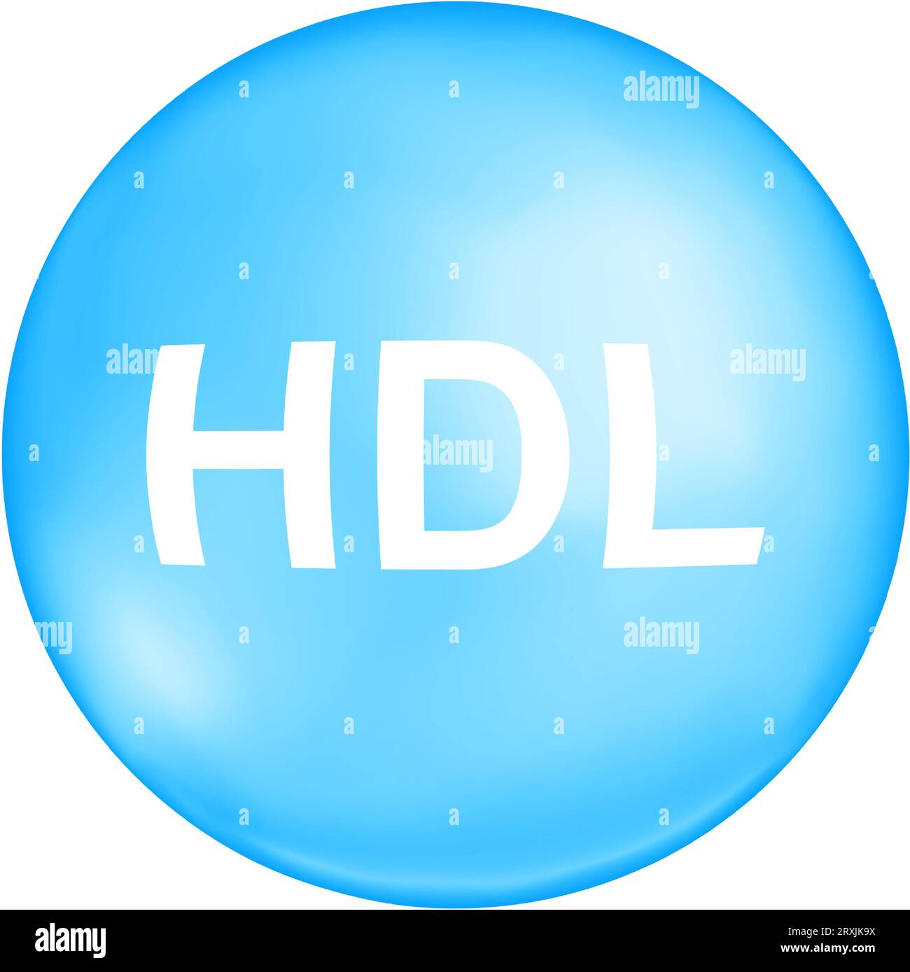 HDL cholesterol type. Good cholesterin. High density lipoprotein icon isolated on white background. Medical infographic element. Vector illustration. Stock Vector