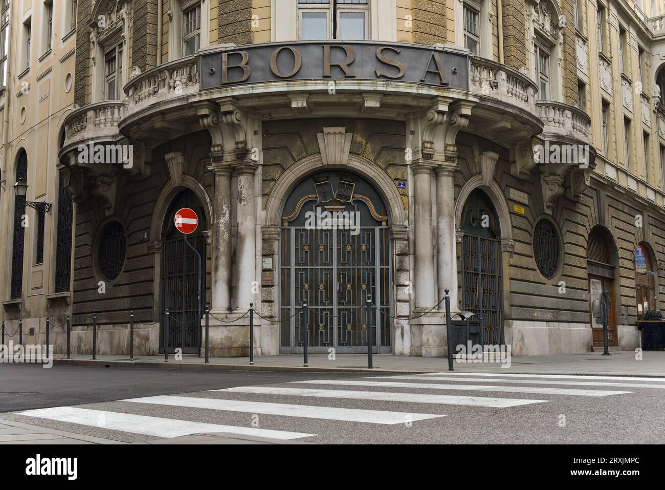 Trieste Stock Exchange early in the morning, Trieste, Italy Stock Photo