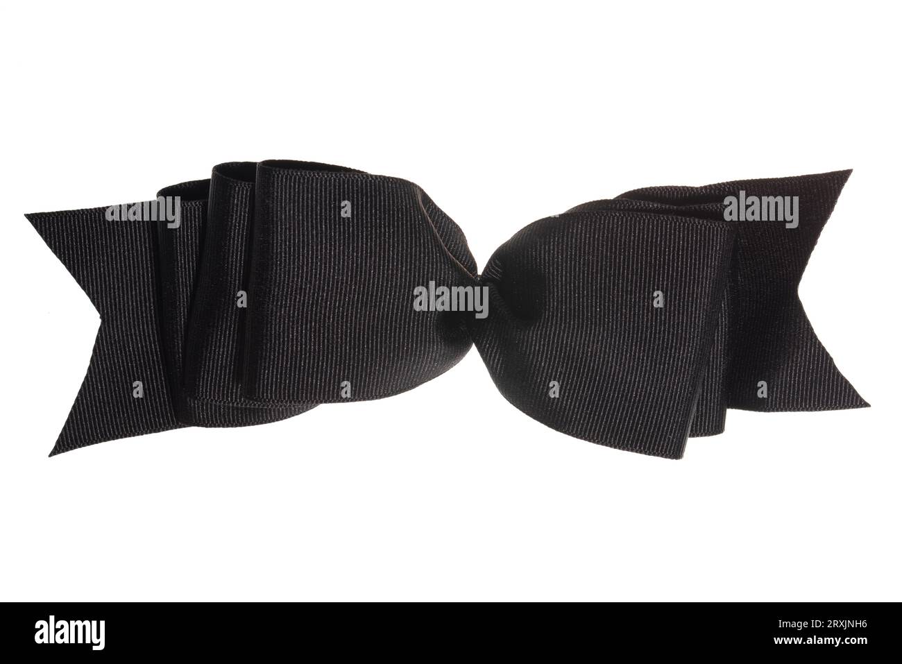 Black bow isolated on white background Stock Photo - Alamy