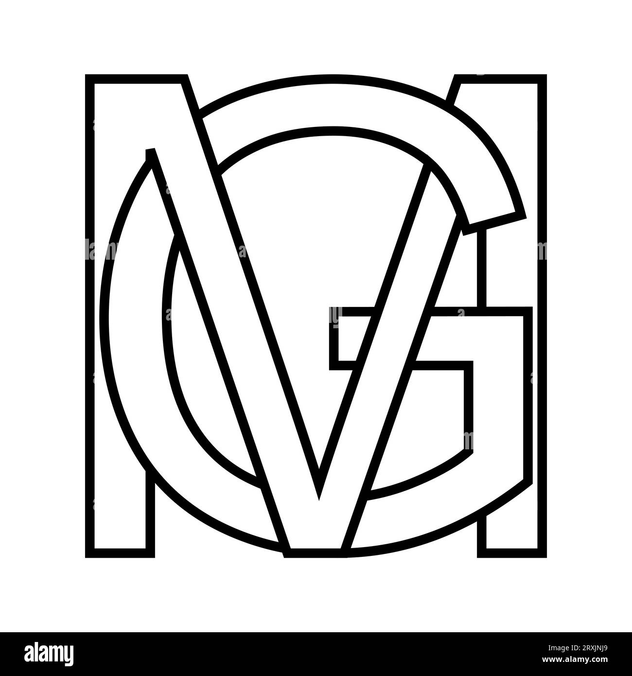 Monoline Letter MG GM Logo