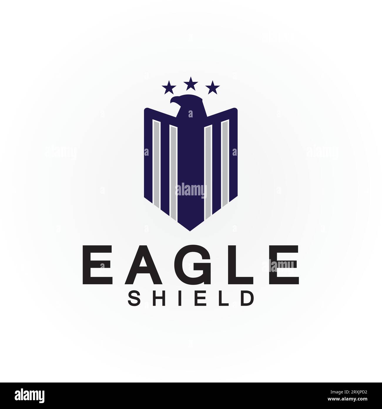 Eagle shield logo design, hawk  head vector emblem logo element, bird, falcon emblem vector icon Stock Vector