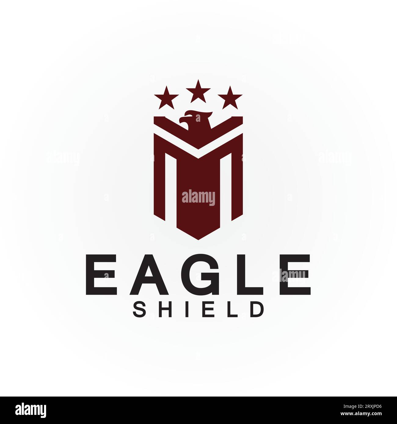 Eagle shield logo design, hawk  head vector emblem logo element, bird, falcon emblem vector icon Stock Vector