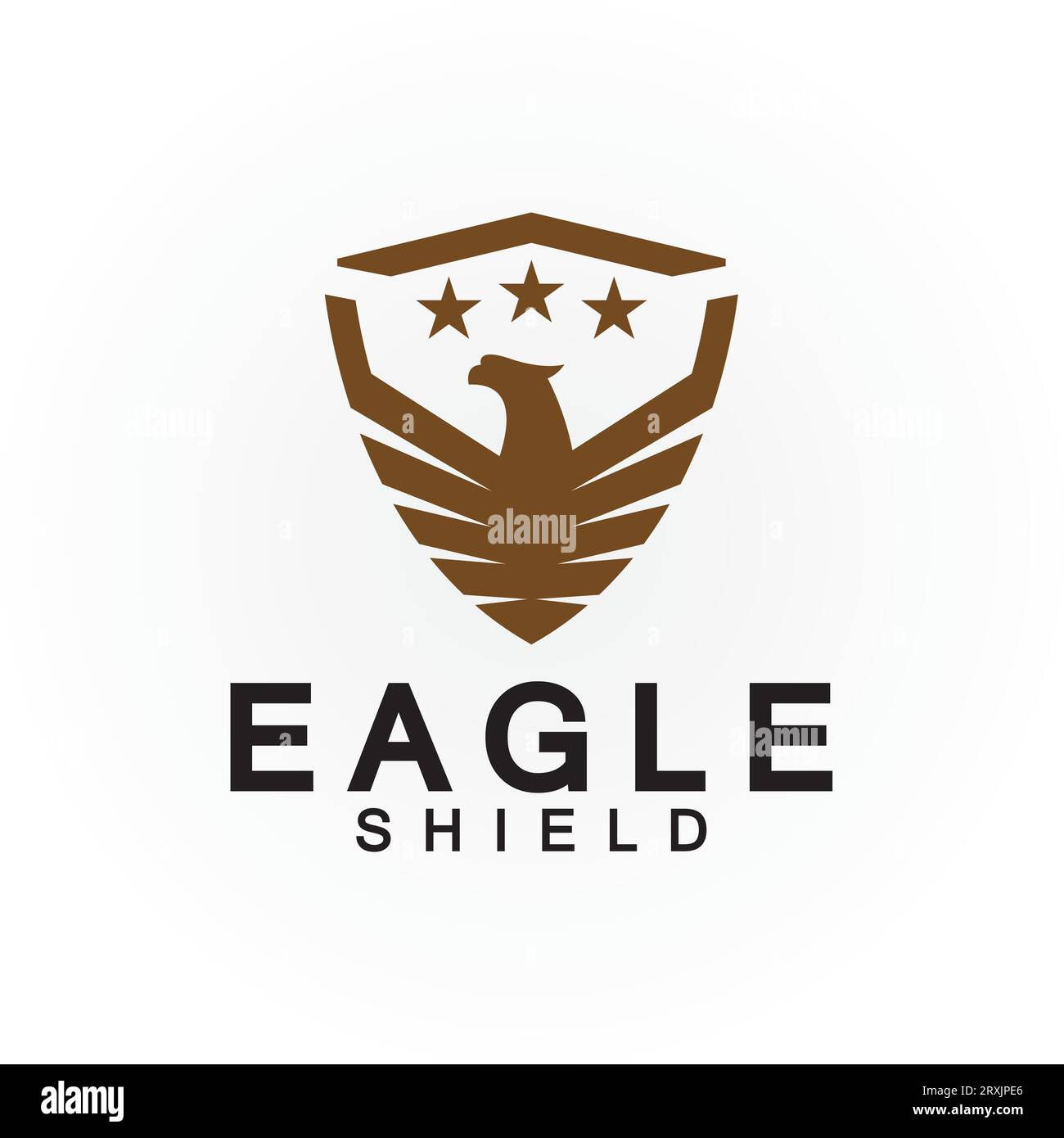 Eagle shield logo design, hawk  head vector emblem logo element, bird, falcon emblem vector icon Stock Vector