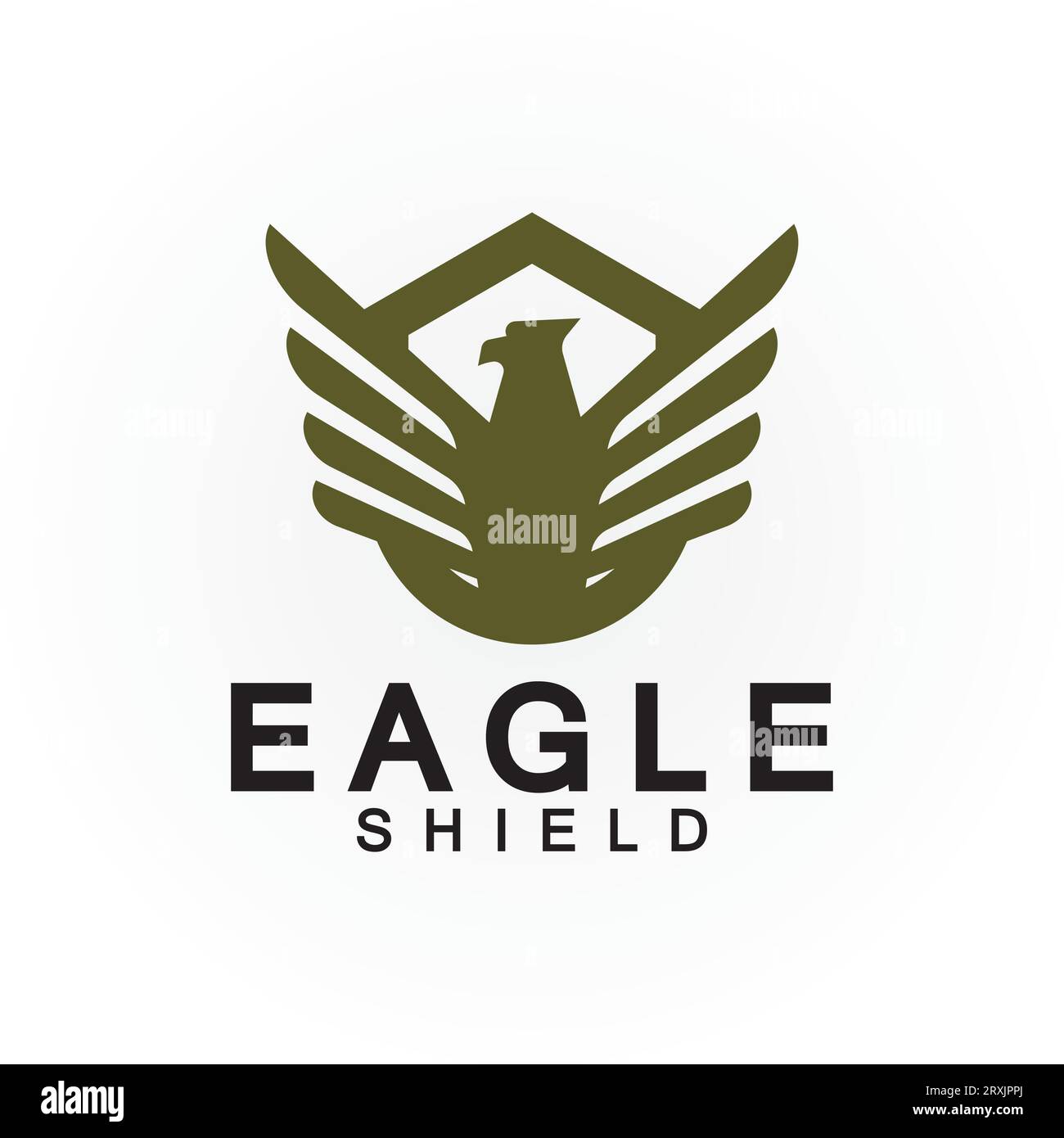 Eagle shield logo design, hawk  head vector emblem logo element, bird, falcon emblem vector icon Stock Vector