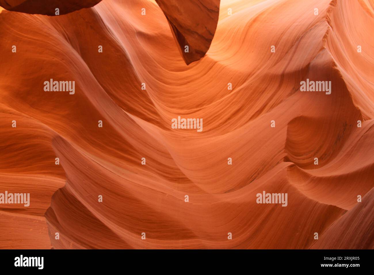 scenic Antelope Canyon lights and rocks in arizona, usa Stock Photo