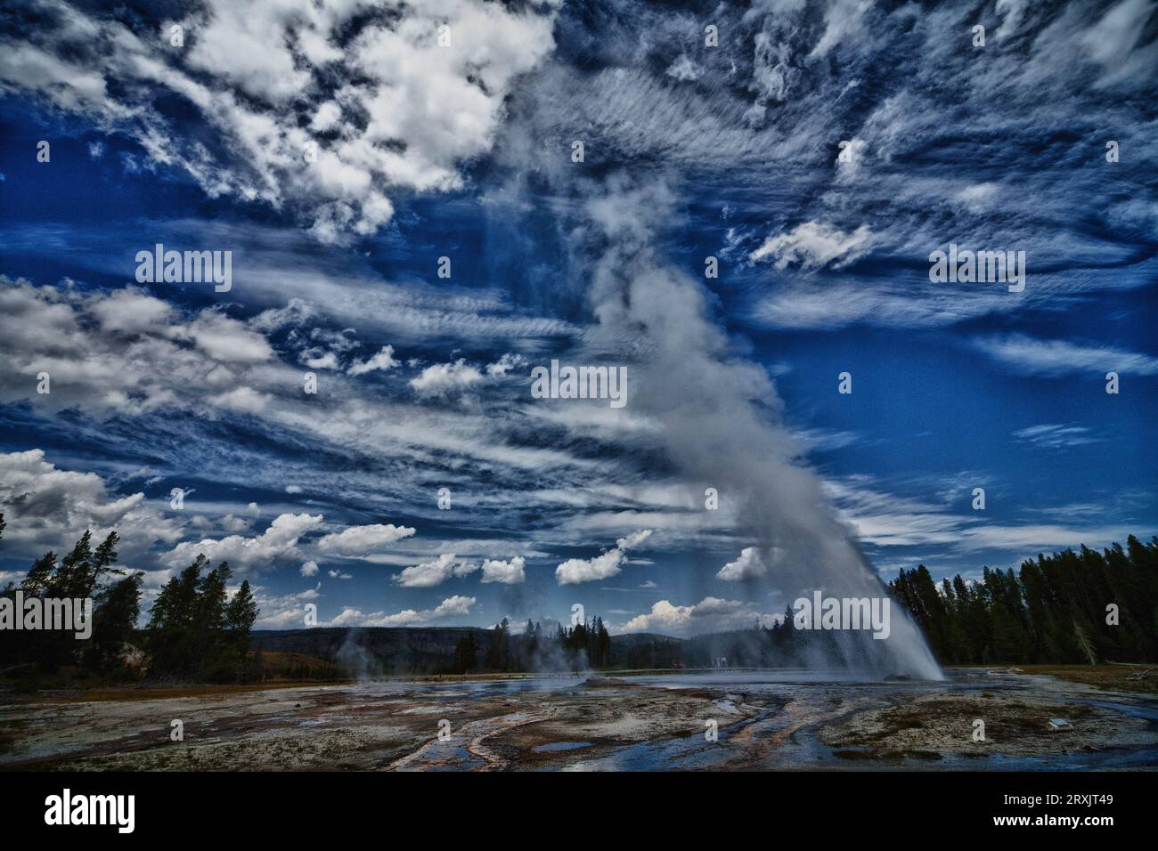 Daisy Geyser is one of the most famous, predictable geysers erupting