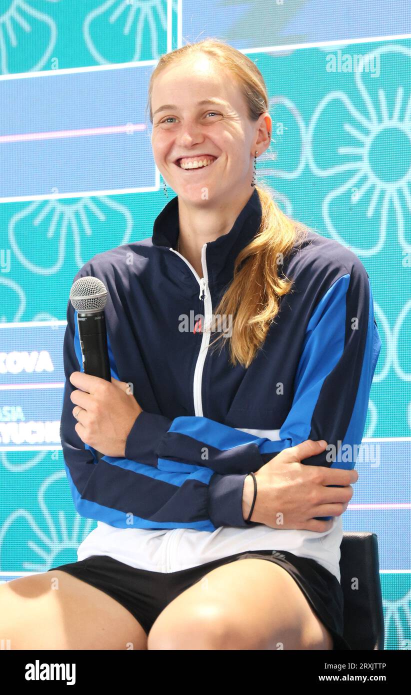 Tokyo, Japan. 26th Sep, 2023. Defending champion Liudmila samsonova