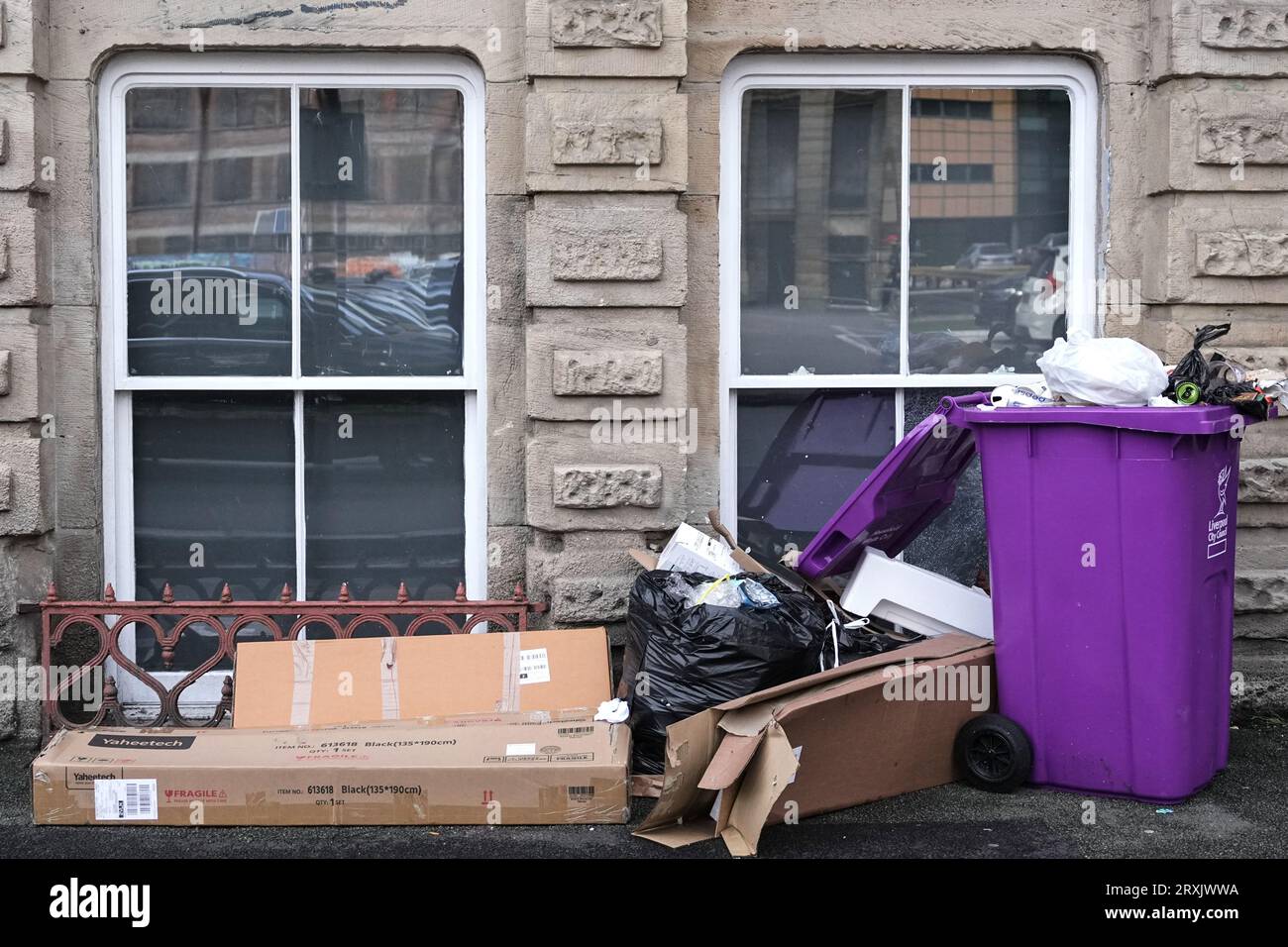Shop waste disposal bins Stock Photo Alamy