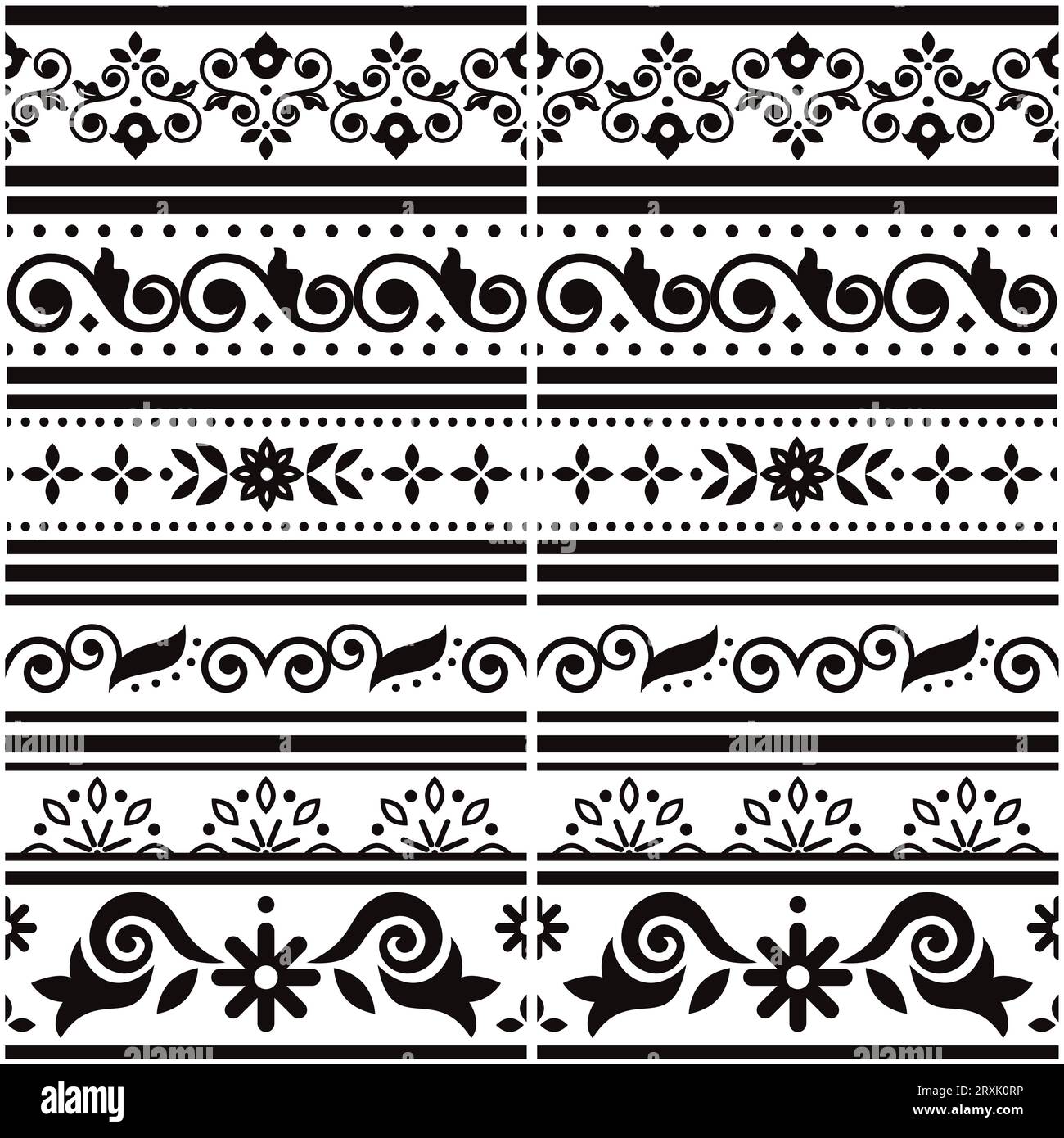 Lisbon style Azulejo tile seamless vector border or fram pattern ...