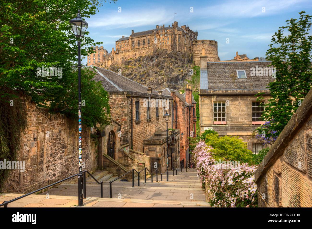 Edinburgh Castle in Scotland Stock Photo