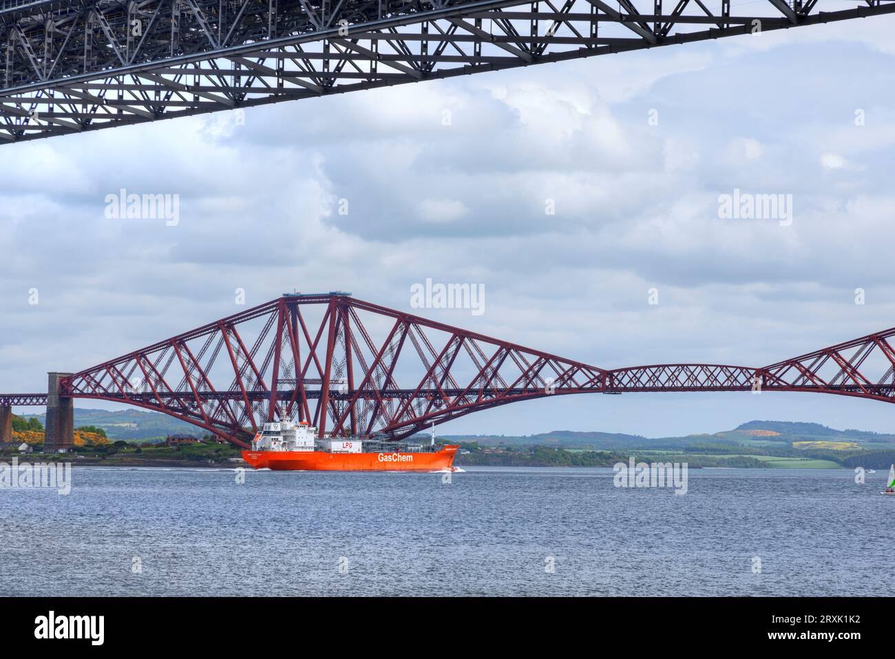 Forth Bridge in Scotland Stock Photo