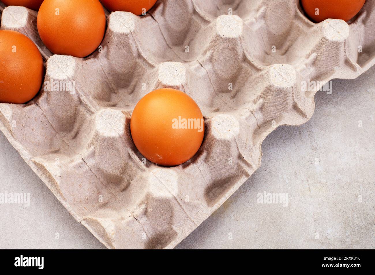 Half empty egg carton, egg shortage looms Stock Photo Alamy