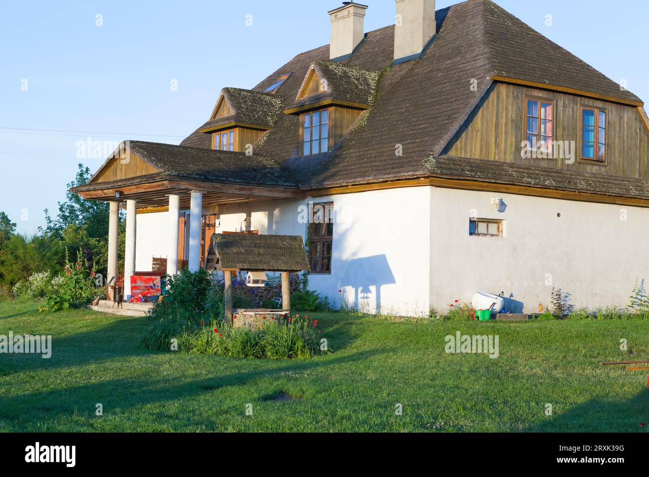Openair museum old village Husinka, Podlasie Poland. Noble manor house