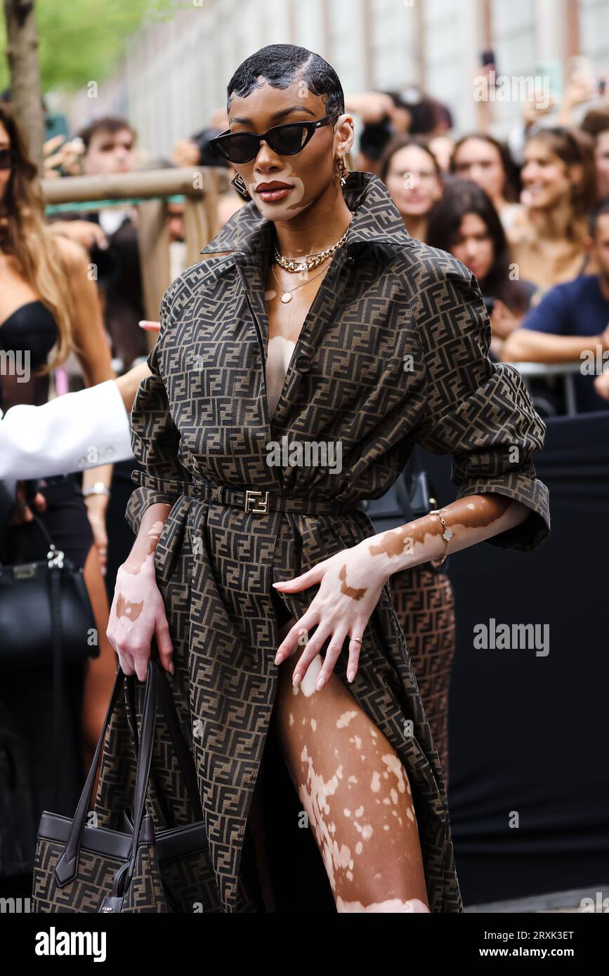 News - Fendi - Celebrity - Milan Fashion Week - Womenswear Spring Summer  2024 Winnie Harlow attends