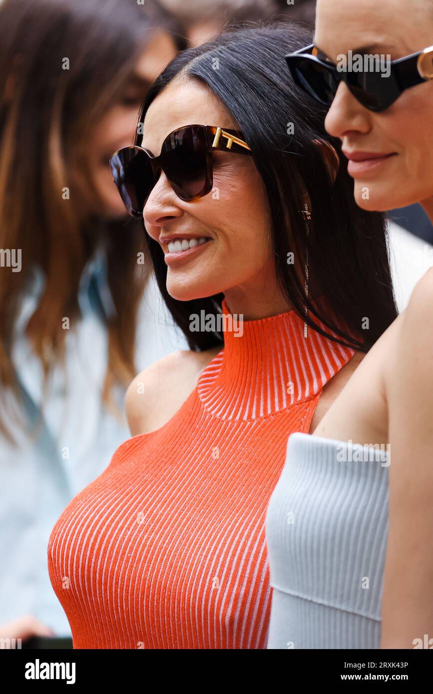 Milan, Italy. 20th Sep, 2023. Demi Moore attends the Fendi fashion show