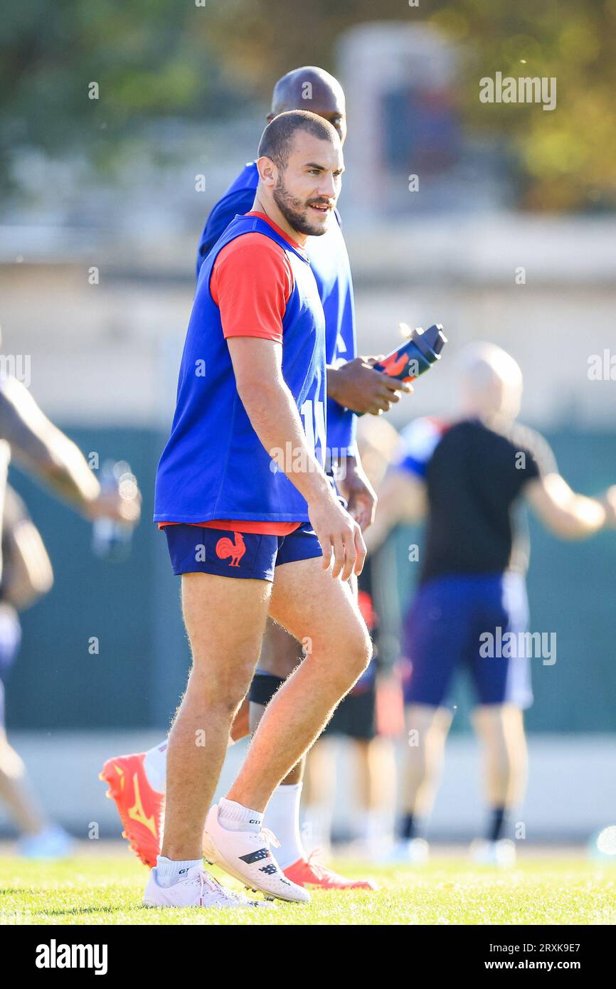 Gabin Villiere of France during the Rugby World Cup training of team France at Stade Georges Carcassonne on September 25, 2023 in Aix en Provence, France. Photo by Baptiste Paquot/ABACAPRESS.COM Stock Photo