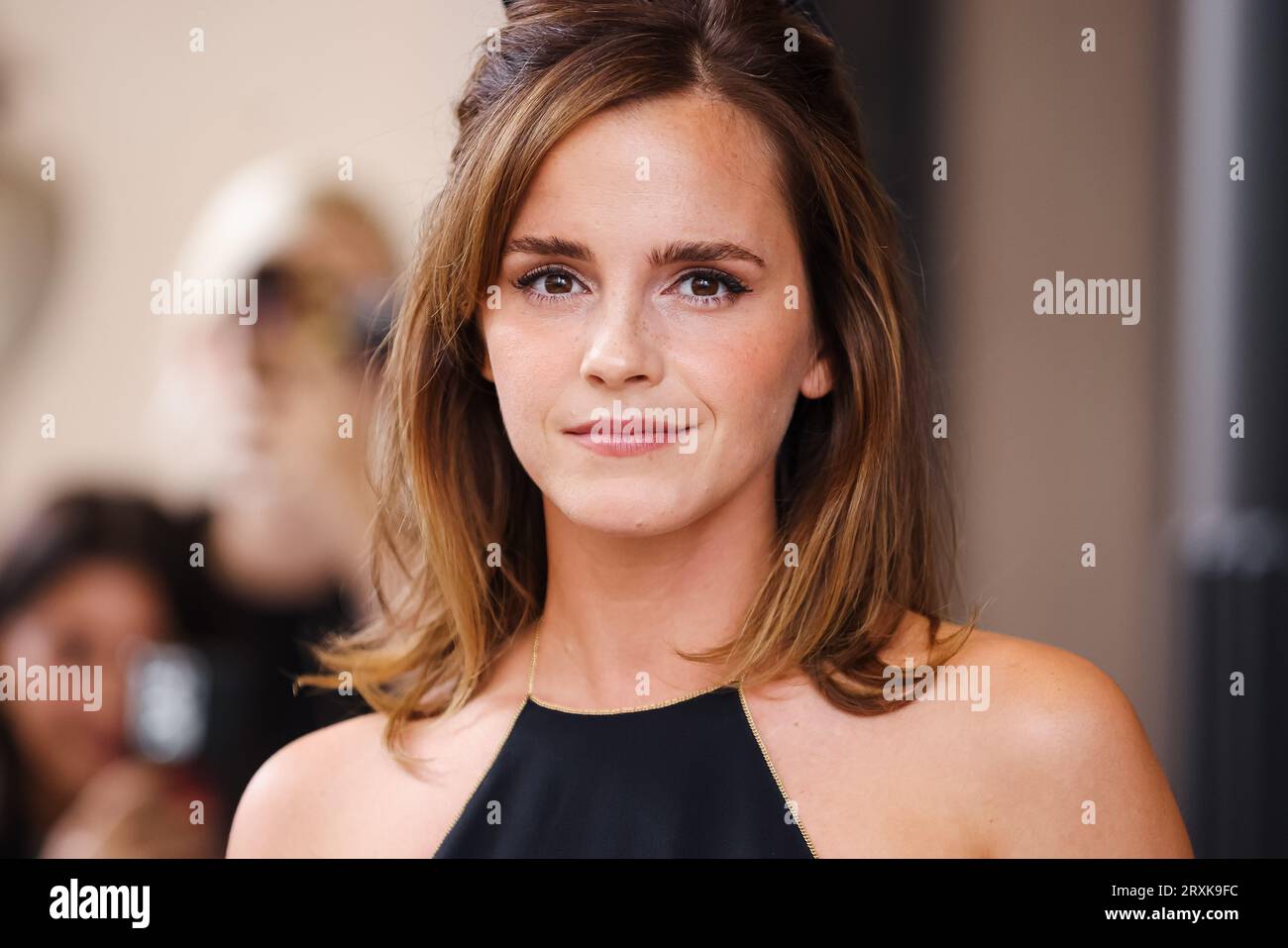 Emma Watson is seen during the Milan Fashion Week Womenswear Spring ...