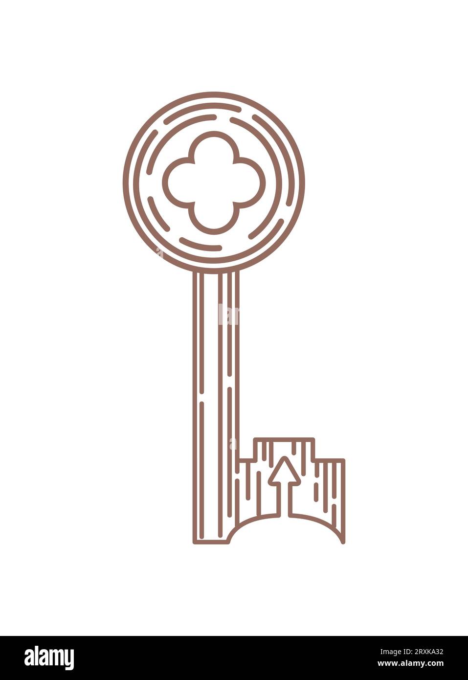 Vintage key in the Gothic style. Magic items, fantasy, boho. Halloween ...