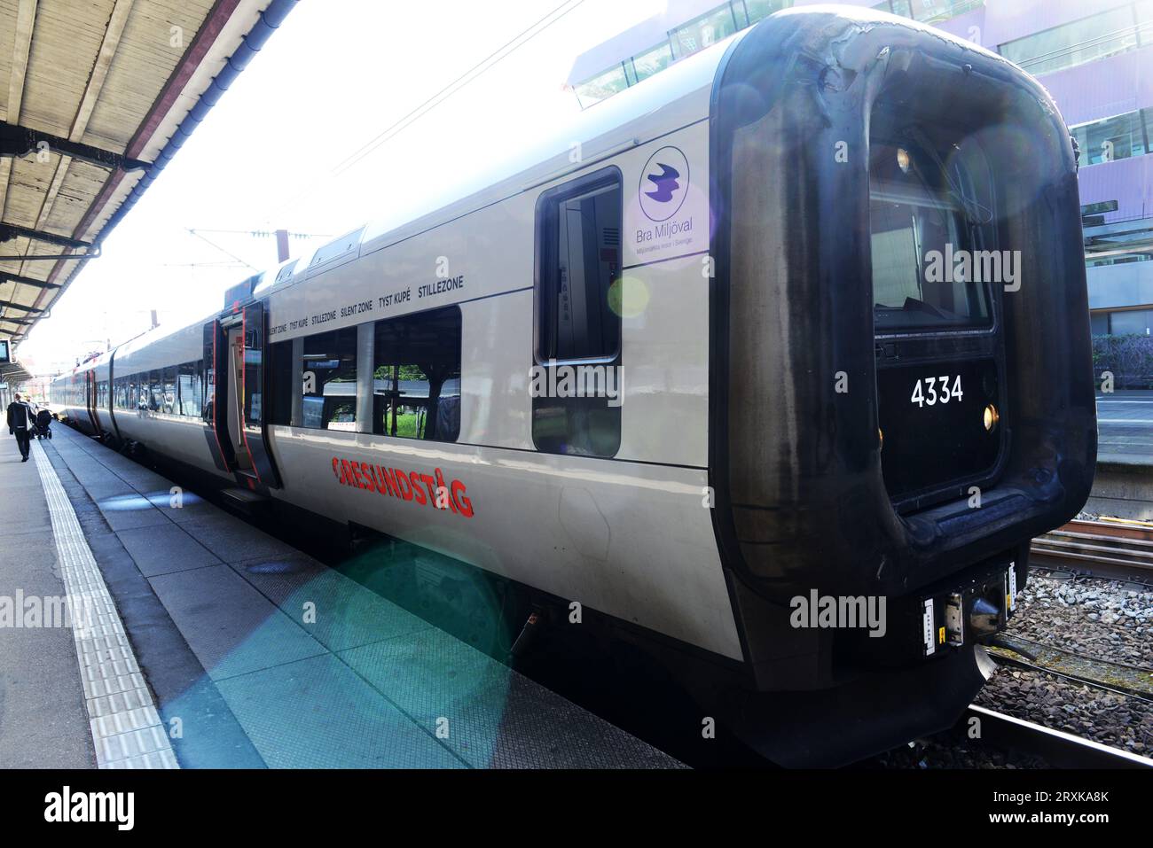 A Swedish train in Copenhagen, Denmark Stock Photo - Alamy