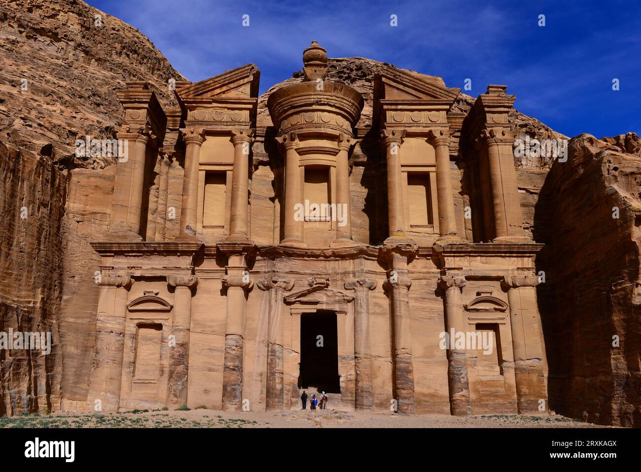 Ad Deir (aka the Monastery), a 1st Century A.D. rock monastery and later a Byzantine Church in Petra, Jordan Stock Photo