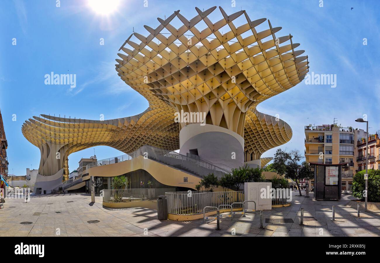 Metropol Parasol at Plaza de la Encarnacion, Seville, Andalusia, Spain Stock Photo