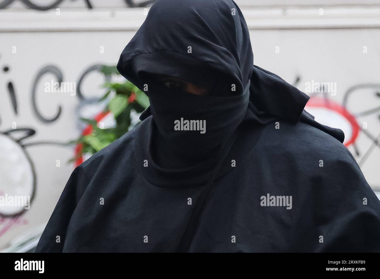 Kanye West is seen during the Milan Fashion Week Womenswear Spring ...