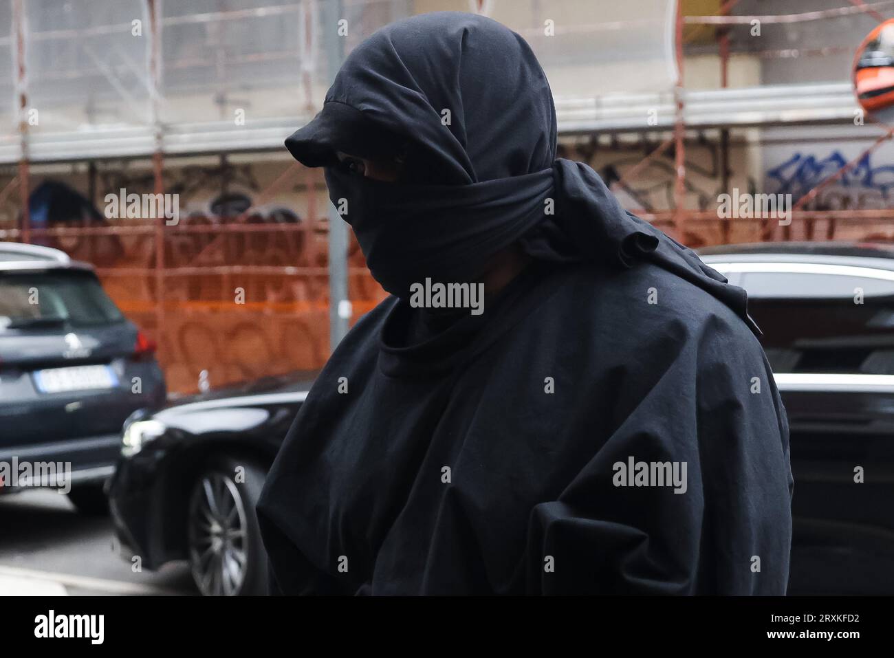 Kanye West is seen during the Milan Fashion Week Womenswear Spring ...