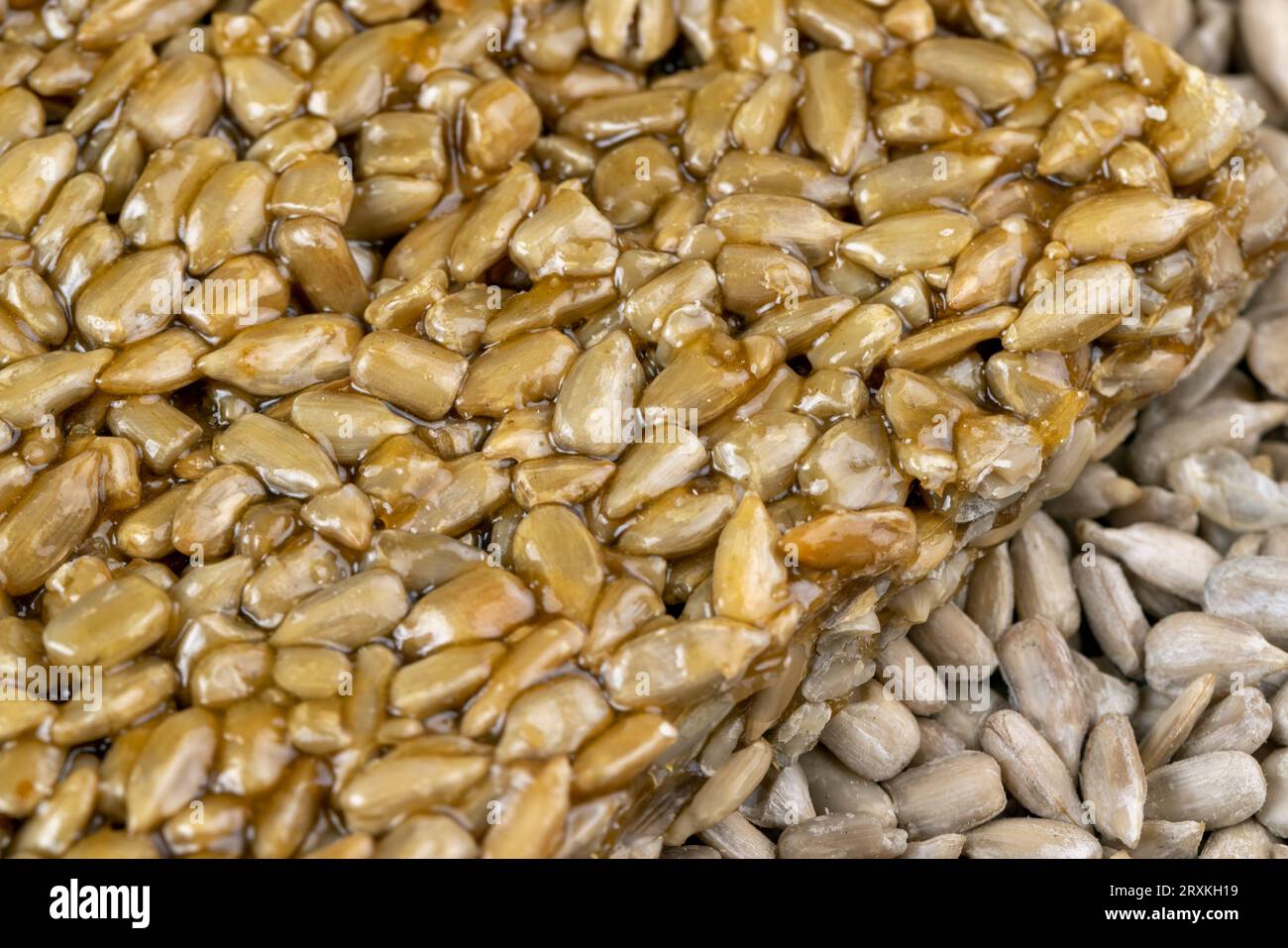 Fried sunflower seeds with sweet molasses from sugar beet, delicious