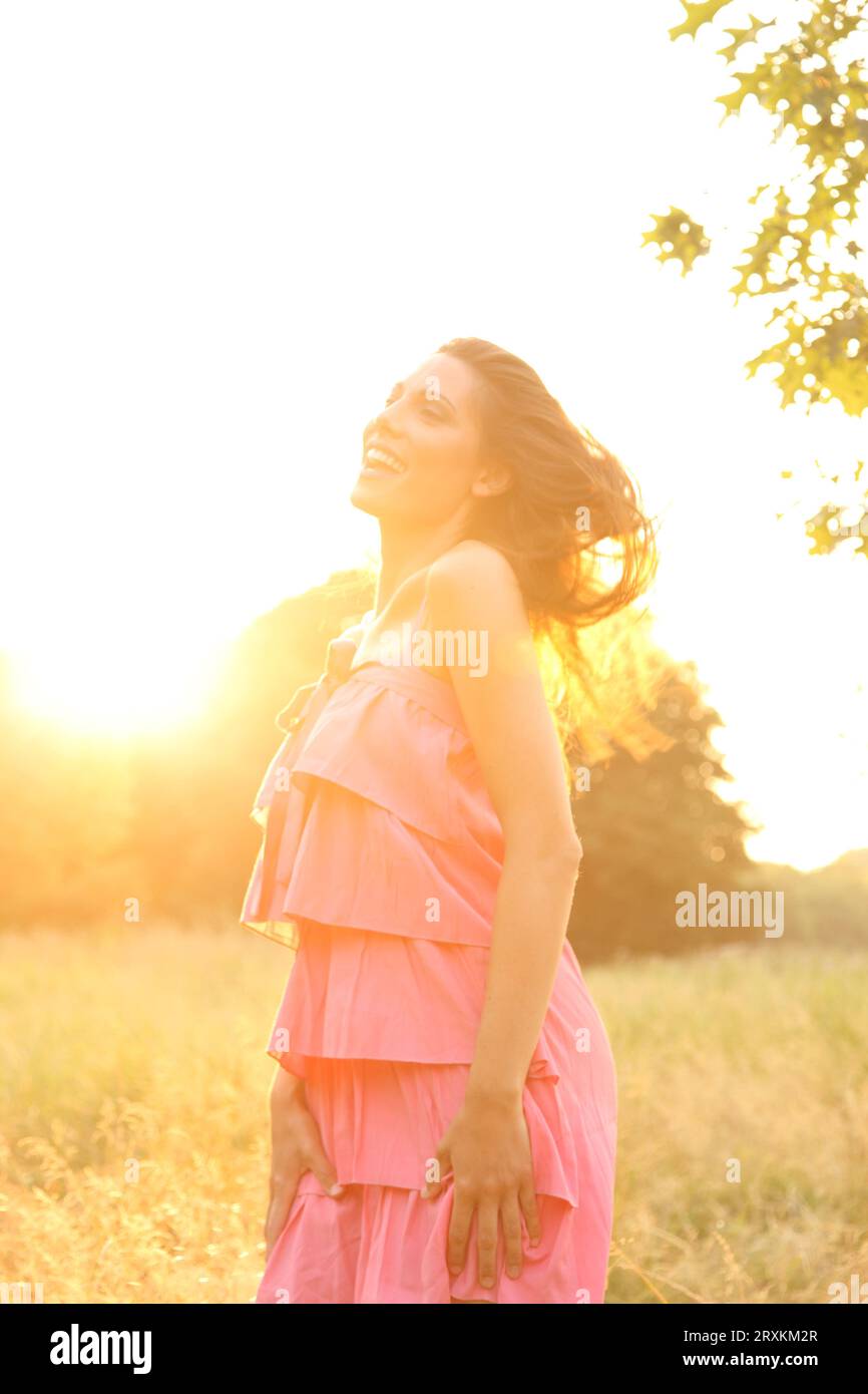 Wearing pink dress hi-res stock photography and images - Alamy