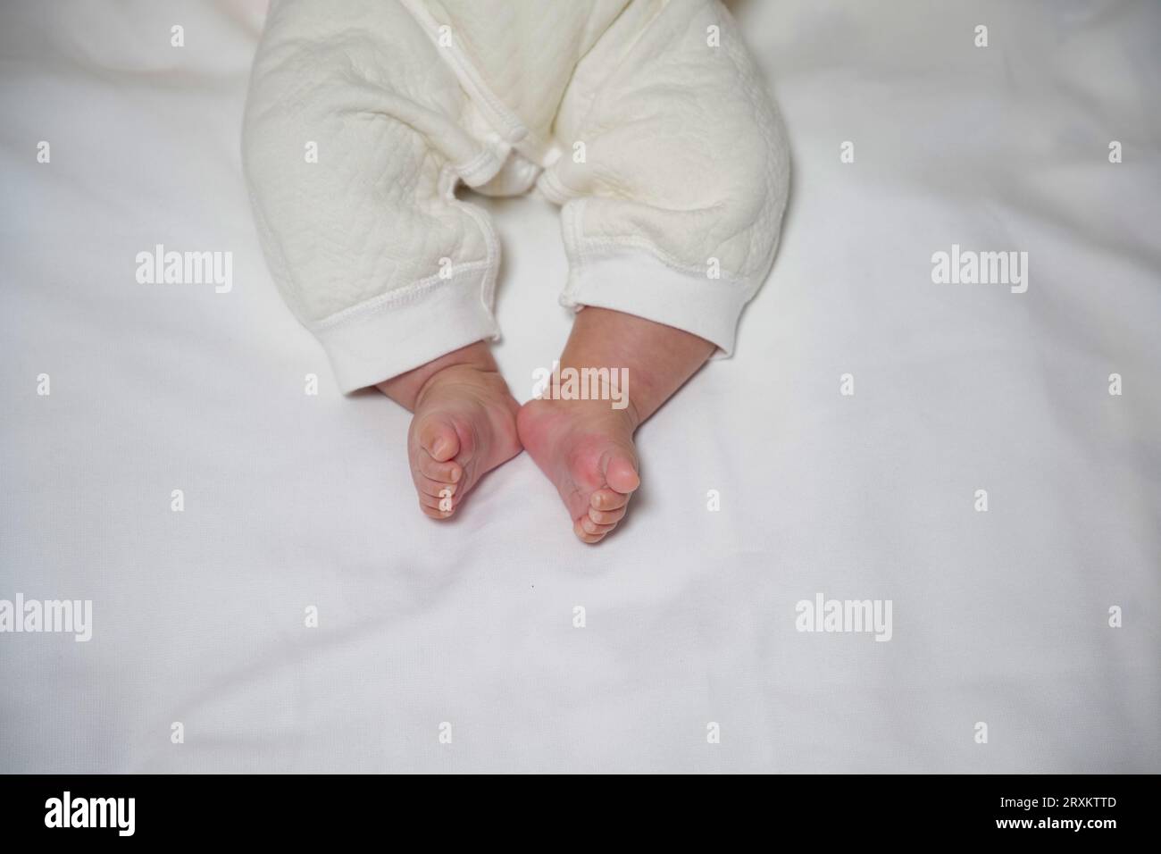 Fat calves and feet of infants Stock Photo Alamy