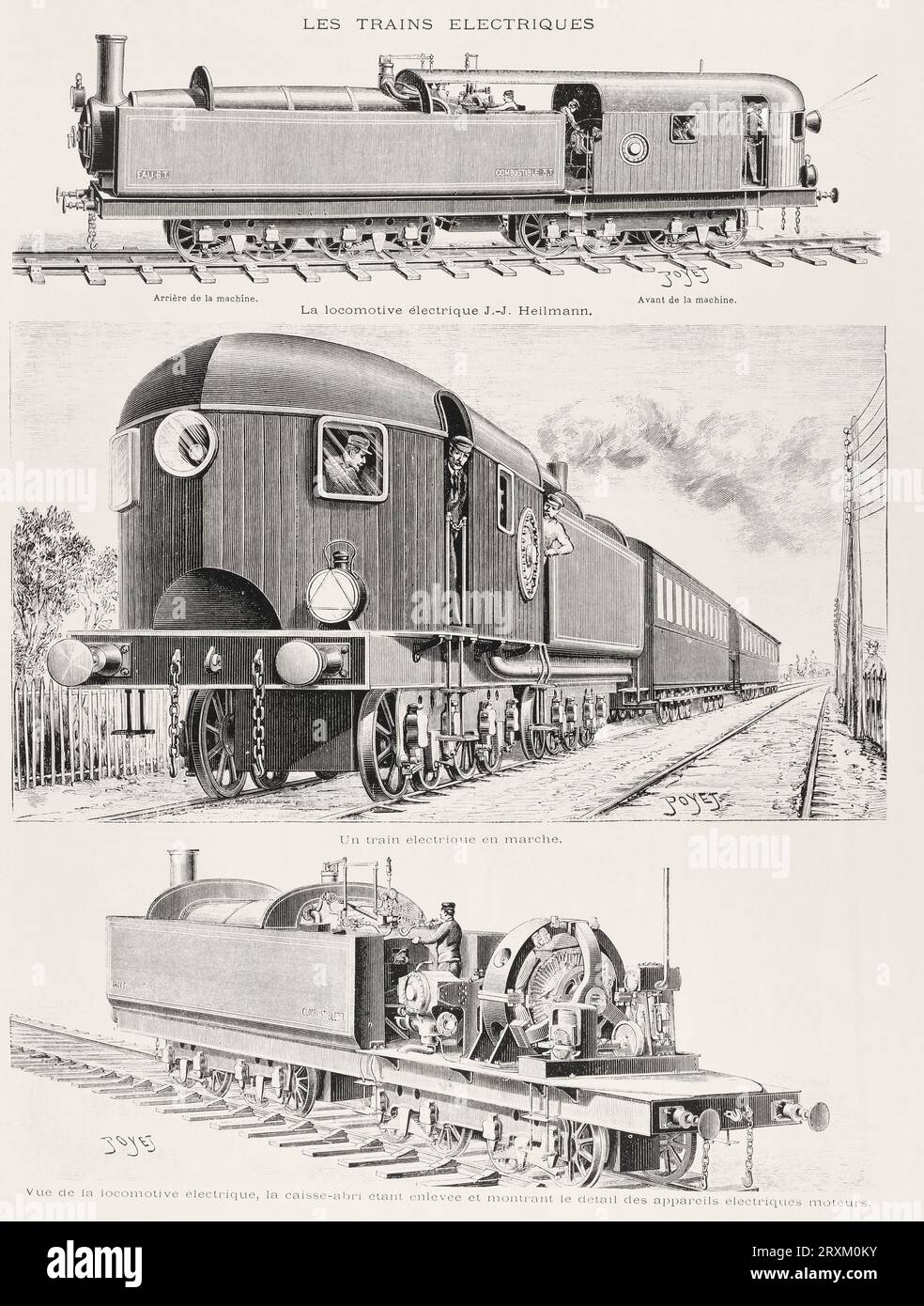 https://c8.alamy.com/comp/2RXM0KY/le-train-electrique-arrire-de-la-machine-avant-de-la-machine-un-train-lectrique-en-mouvement-extract-from-lillustration-journal-universel-vintage-french-illustrated-newspaper-1893-2RXM0KY.jpg