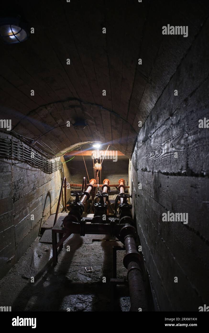 Konjic, Bosnia Herzegovina - Sep 19, 2023: Secret underground cold war bunker. ARK (Atomska Ratna Komanda) Nuclear Command Bunker for Josip Broz Tito Stock Photo