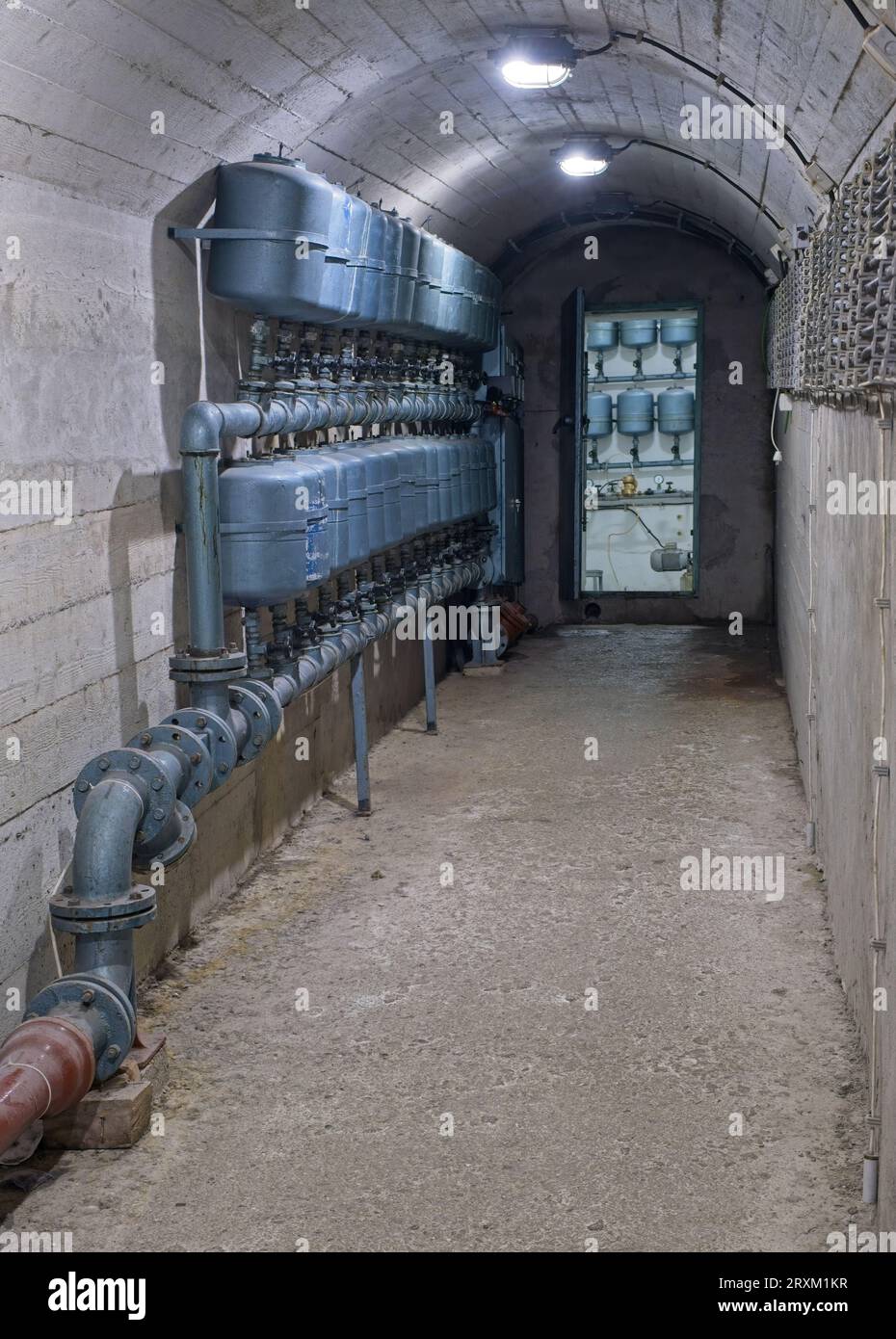 Konjic, Bosnia Herzegovina - Sep 19, 2023: Secret underground cold war bunker. ARK (Atomska Ratna Komanda) Nuclear Command Bunker for Josip Broz Tito Stock Photo