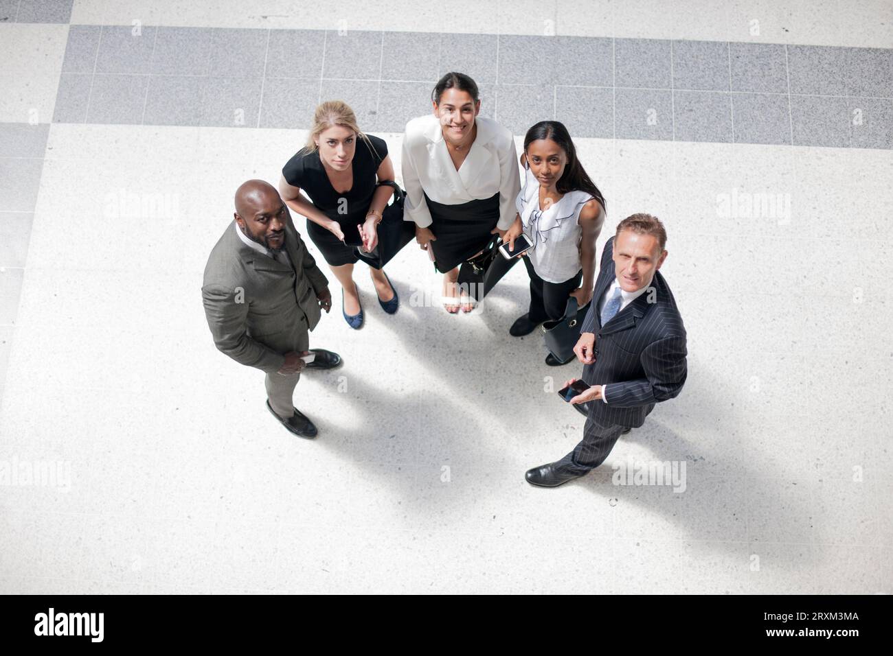 High angle view of businesspeople Stock Photo