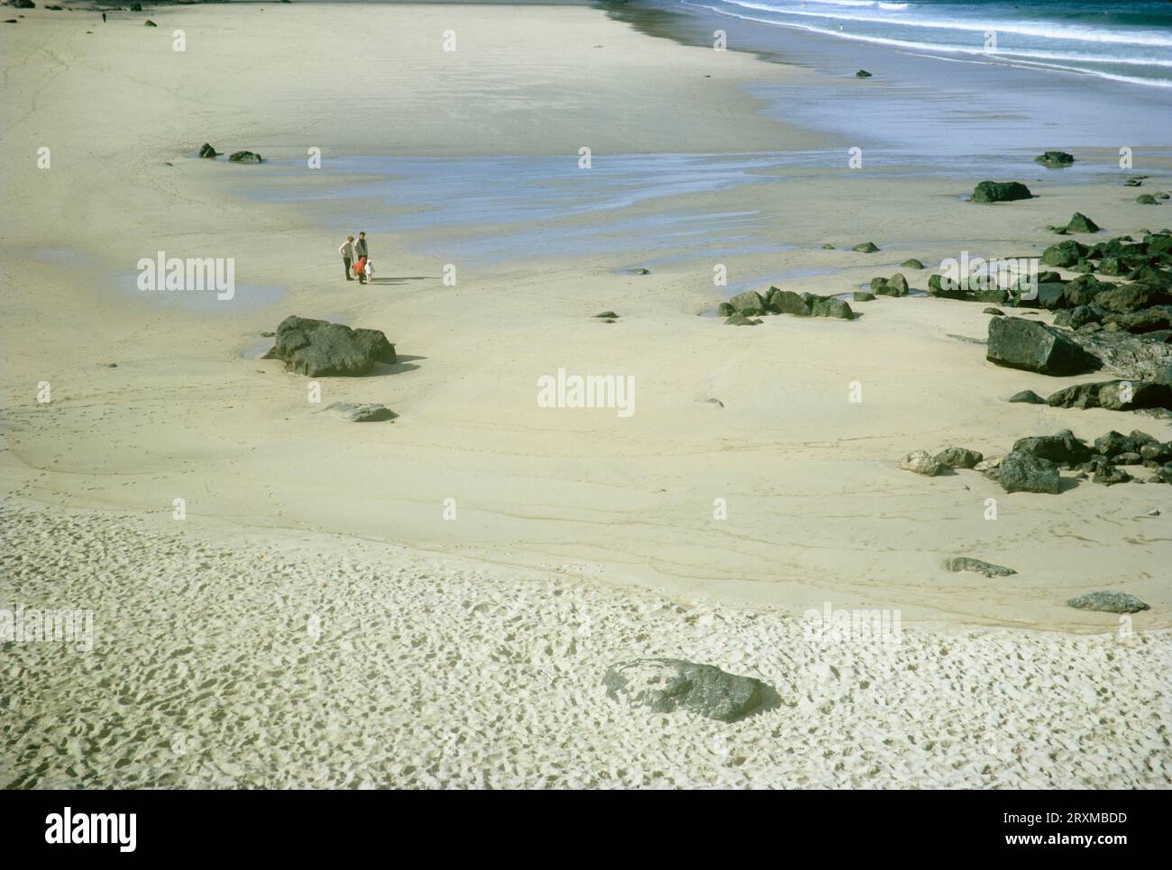 Porthmeor beach, St Ives, Cornwall, England, UK, 1967 Stock Photo